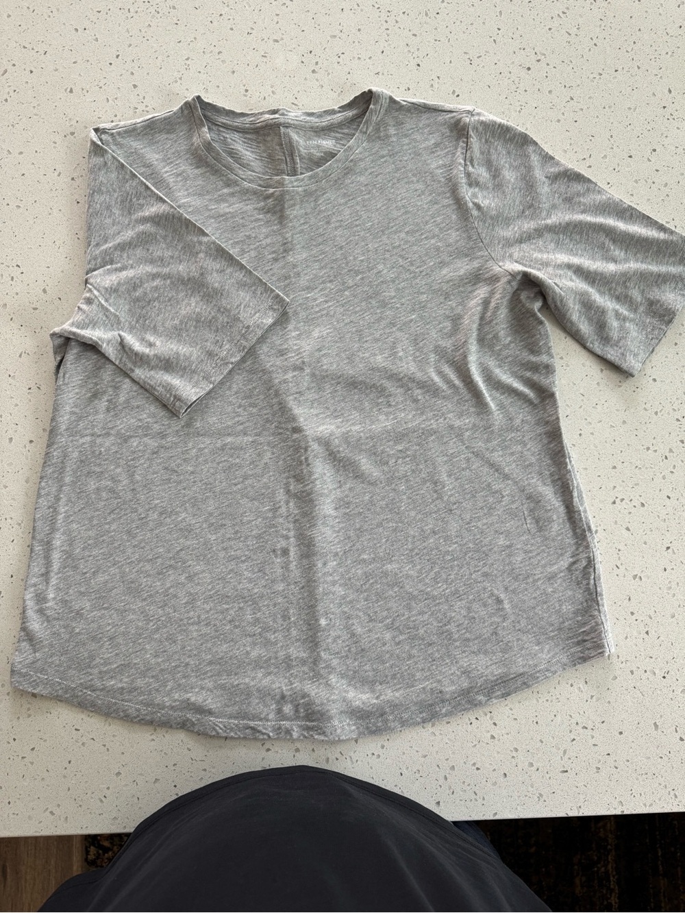 Eileen Fisher Heather Gray Crewneck Tee